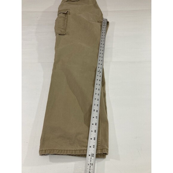 Flawed Levi’s Pants Men’s 38x36 Khaki Cargo Distressed Twill Straight Leg - Picture 15 of 16